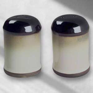 Vintage Sango Nova Black Salt and Pepper Shakers
